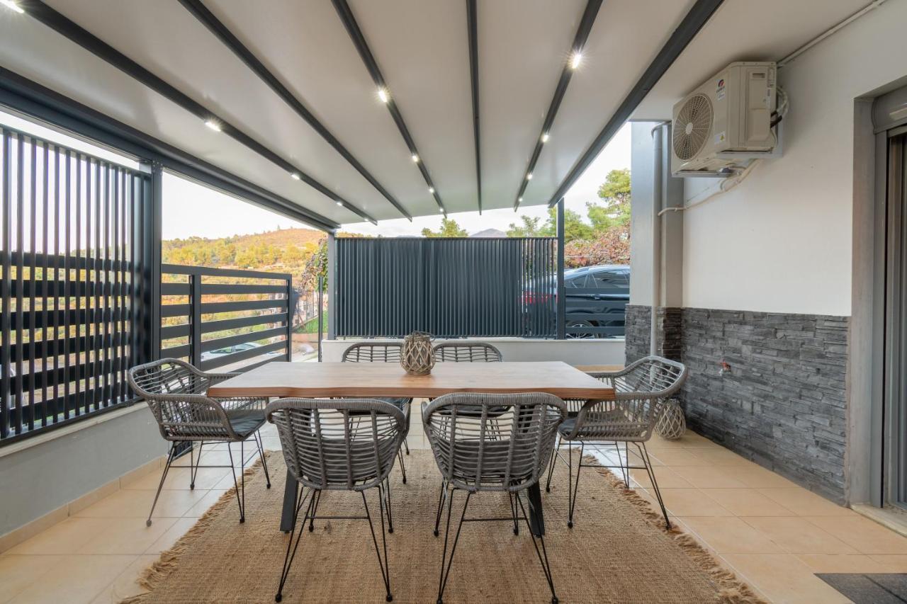 Sithoniars Luxury Ground Floor Apartment With Private Garden Neos Marmaras Exterior foto